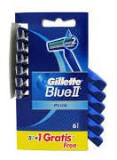 Disposable Razor Blue II Plus 6 pcs