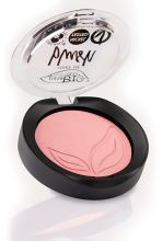 Compact Ecological Pink Satin Blush with golden reflections 01