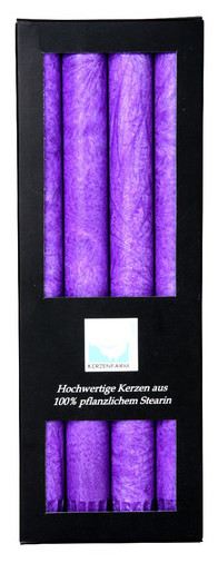 Cylindrical Candles for Violet Candlestick 4 pcs
