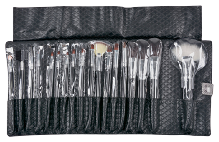 Cleissy Black Leather Brushes Set 18 Units