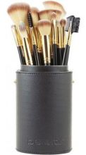 Case 18 Brushes Set Cylinder Black