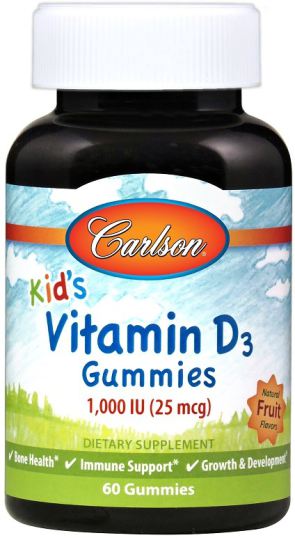 Vitamin D3 for Children 25 mcg 60 Vegetable Gummies