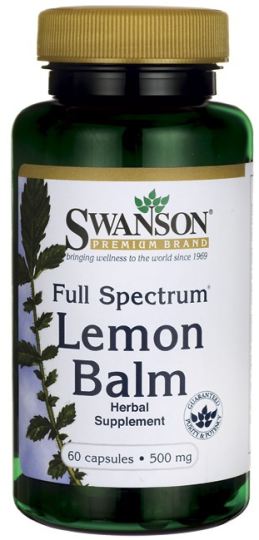 Full Spectrum Lemon Balm 500 mg 60 Capsules