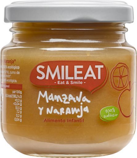 SMILEAT Apple and Orange Organic Tarrito 130 gr