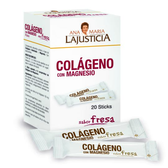 Ana Mar&iacute;a Lajusticia Collagen with Magnesium Strawberry Flavor 20 Sticks